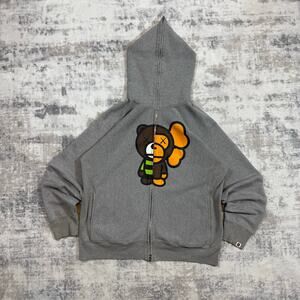Authentic Bape 2000’s Baby Milo x Kaws Full Zip Hoodie L